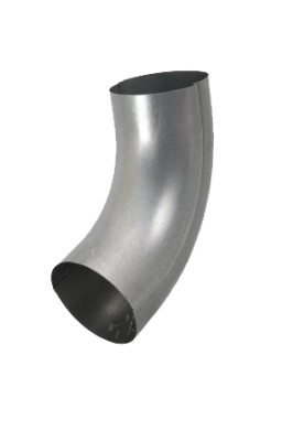 Детальное фото колено трубы универсальное 72 гр, цинк-титан, d-90 мм, aquasystem